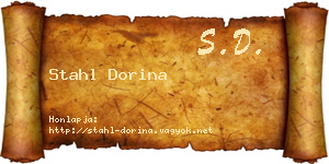 Stahl Dorina névjegykártya