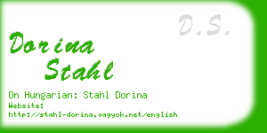 dorina stahl business card